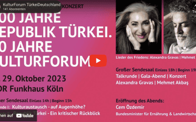 Livestream zum Event: 30 Jahre KulturForum – 100 Jahre Republik Türkei