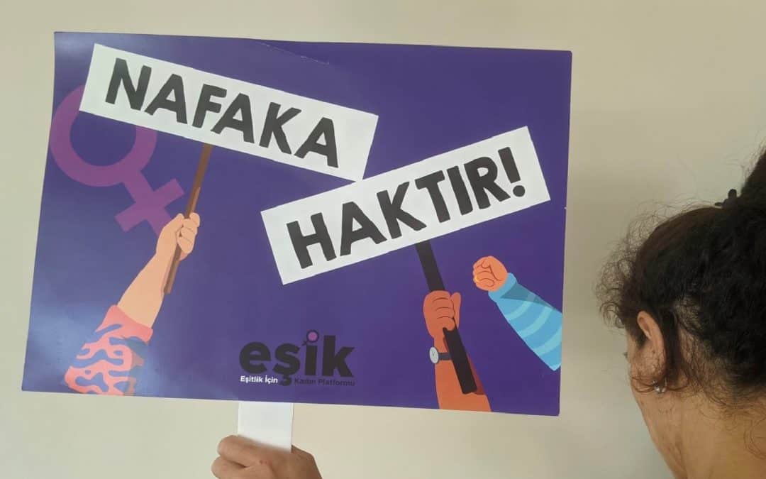 Frauenrechtsgruppe EŞİK Platform protestiert gegen Pläne zur Kürzung von Unterhaltzahlungen