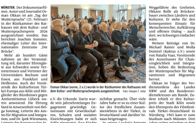 Auszeichnung für Brückenbauer: Osman Okkan erhält Kultur- und Muttersprachenpreis 2026